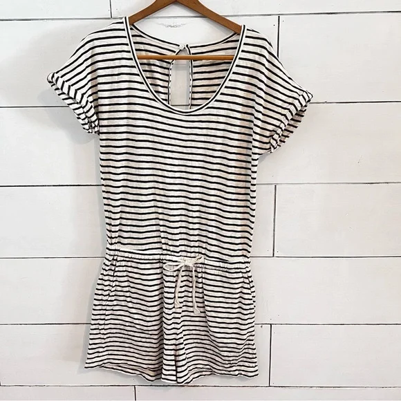 Lou & Grey for Loft Nautical Striped Romper. Size Medium. - Picture 2 of 9
